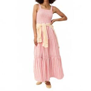 knee length dresses for ladies Marine Layer Vintage Slub Crop Tee White/Black Stripe / XL main image 1